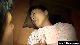 Japanese Milf Masturbates And Gets Fucked By Her Stepson