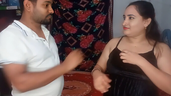 Desi bhabhi Meri Jane's big natural tits get the attention of her husband's brother