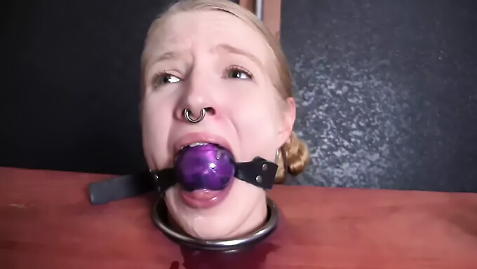 Vibrating slave's intense penetration experience