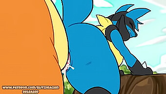 Charizard drills Lucario's tight pussy