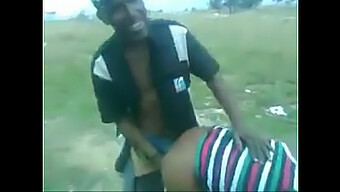 African Prostitute Gets Outdoor Public Sex