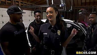 Off-Duty Officer Eliza Ibarra Gives Deepthroats To Multiple Black Cocks In An Orgy