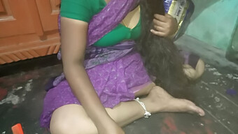 Indian Mature With Hairy Boobs Peeing