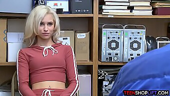 Young Blonde Caught Stealing In A Store By A Well-Endowed Mall Security Guard