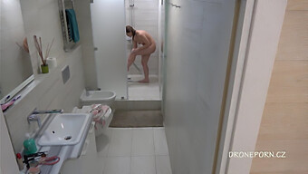 Voyeuristic Pleasure From European Teen'S Shower Session