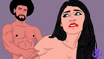 Indian Housewife Mia Khalifa'S Animated Anal Encounter With A Black Cock