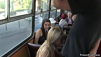 Public Bus Encounter Turns Into Steamy Facial Finish For Blonde