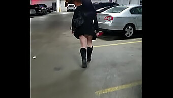 Daring Milf'S Risqué Display In A Casino Parking Garage