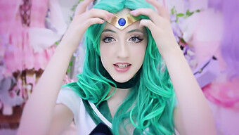 Beckii Cruel'S Seductive Cosplay Of Sailor Neptune