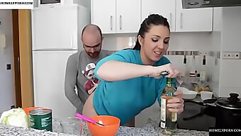 Horny Couple Engages In Kitchen Sex While Cooking