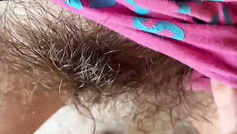 Extreme Closeup Of A Hairy Teen Pussy During Orgasm