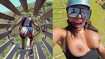 Miles Long And Luna Star'S Adventurous Vacation With Zip Lining And Intense Sex