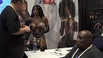 Mystique, the busty ebony beauty, receives ample attention in this AVN 2020 scene!