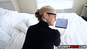 Mature Blonde Mom Stumbles Upon Her Son'S Viewing Of Stepmom'S Explicit Videos