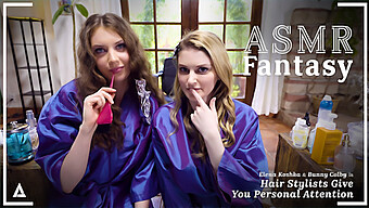 Watch Two Hairstylists Engage In Lesbian Sex In A Pov Style Video