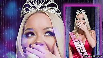 Sesso Di Gruppo Interrazziale Con Miss America E Le Sue Grandi Tette